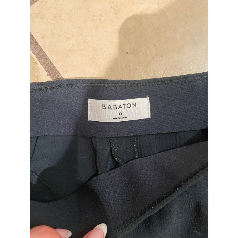 Babaton Aritzia Women Dark Gray High Waisted Front Slit Ankle Dress Pants Size 0 - Picture 2 of 3